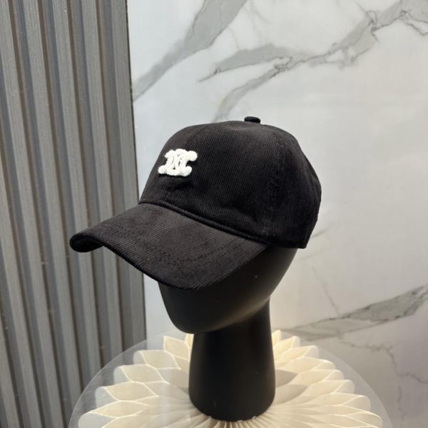 designer,replica,clothing,fake,1:1,lv,luxury,high quality Celine Fall/Winter Limited Edition Arc de Triomphe Embroidered Corduroy Baseball Cap (WAKCUO)