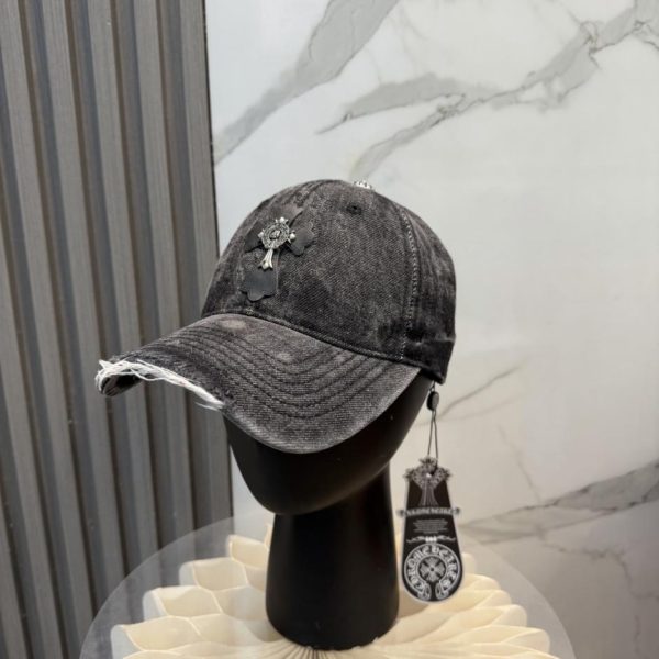 designer,replica,clothing,fake,1:1,lv,luxury,high quality Chrome Hearts New High-Quality Washed Denim Baseball Cap (A0EU84)