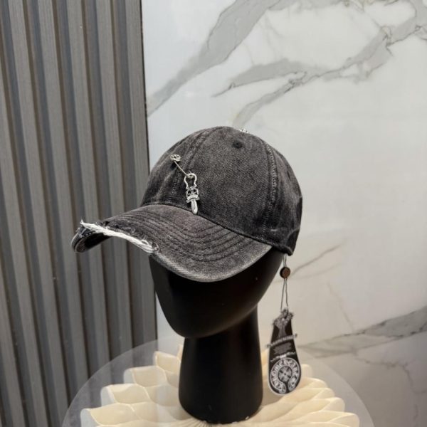 designer,replica,clothing,fake,1:1,lv,luxury,high quality Chrome Hearts New High-Quality Washed Denim Baseball Cap (C91XF4)