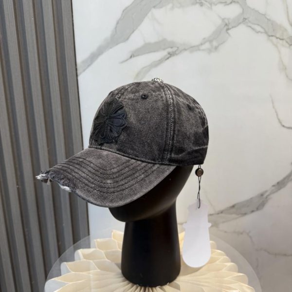 designer,replica,clothing,fake,1:1,lv,luxury,high quality Chrome Hearts New High-Quality Washed Denim Baseball Cap (FHV41S)