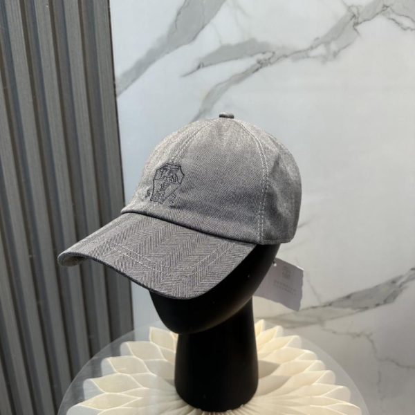 designer,replica,clothing,fake,1:1,lv,luxury,high quality brunello cucinelli new herringbone baseball cap, all-season high-quality style (OCAN01)