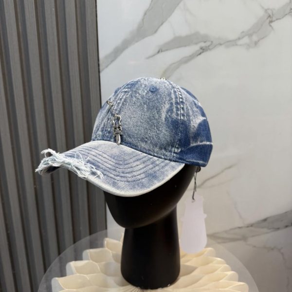 designer,replica,clothing,fake,1:1,lv,luxury,high quality Chrome Hearts New High-Quality Washed Denim Baseball Cap (6QZWTL)
