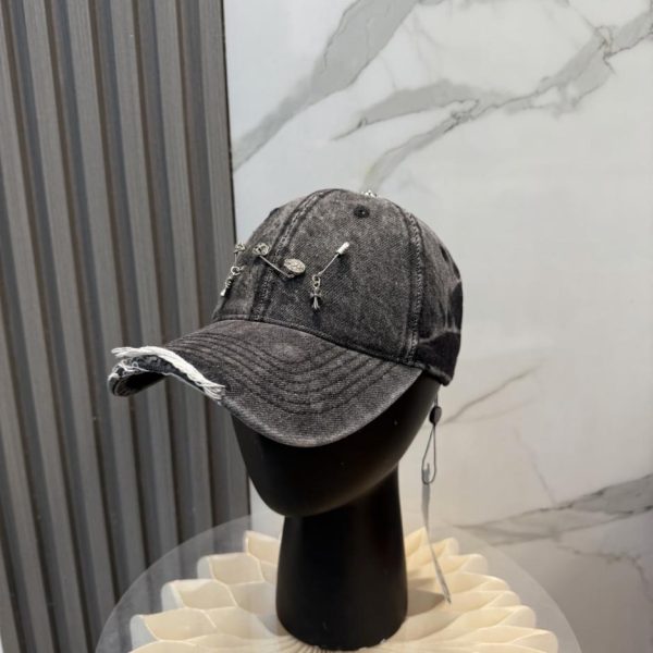 designer,replica,clothing,fake,1:1,lv,luxury,high quality Chrome Hearts New High-Quality Washed Denim Baseball Cap (JXFUND)