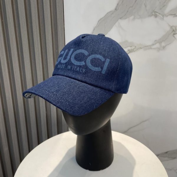 designer,replica,clothing,fake,1:1,lv,luxury,high quality New GUCCI washed denim baseball cap (DOGAID) from the boutique