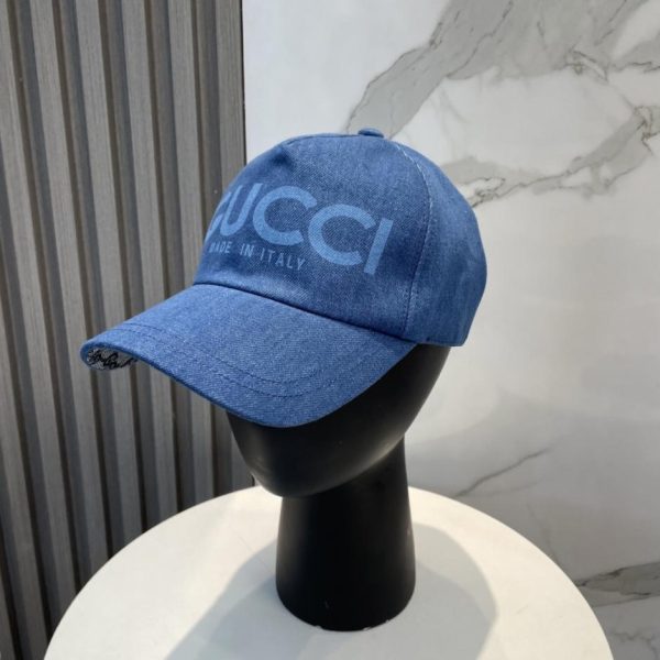 designer,replica,clothing,fake,1:1,lv,luxury,high quality GUCCI New Washed Denim Baseball Cap (W60NNZ)
