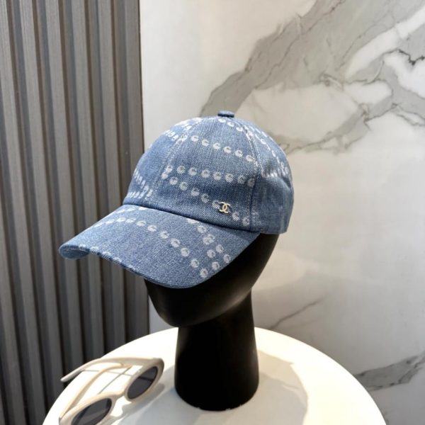 designer,replica,clothing,fake,1:1,lv,luxury,high quality New CHANELp high-end denim baseball cap (E9HQE7)