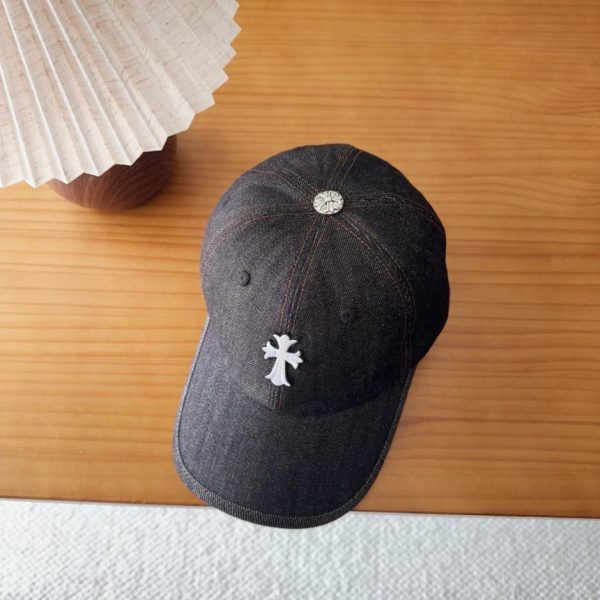 designer,replica,clothing,fake,1:1,lv,luxury,high quality Chrome Hearts Early Spring Korean Style Retro Distressed Ripped Hat Baseball Cap (CHVHE6)