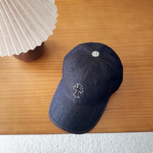 designer,replica,clothing,fake,1:1,lv,luxury,high quality Chrome Hearts Early Spring Korean Style Retro Distressed Ripped Hat Baseball Cap (TSOBJD)