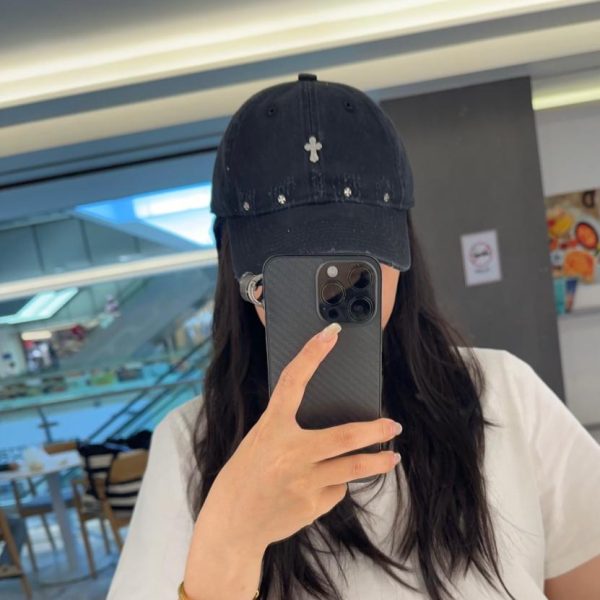 designer,replica,clothing,fake,1:1,lv,luxury,high quality Chrome Hearts Early Spring Korean Style Retro Color-Blocked Denim Baseball Cap (FM31QN)