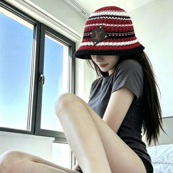 designer,replica,clothing,fake,1:1,lv,luxury,high quality Louis Vuitton knitted lace straw hat (HDMVFQ)