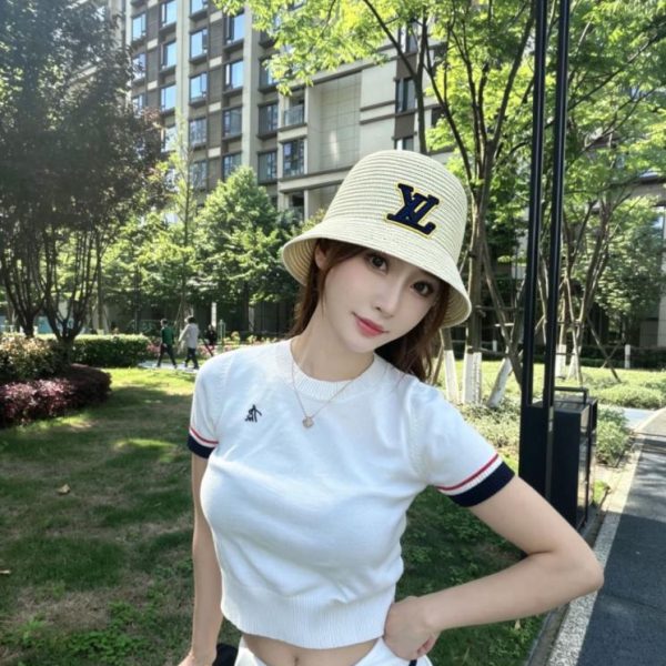 designer,replica,clothing,fake,1:1,lv,luxury,high quality Louis Vuitton knitted lace straw hat (MRWD6V)