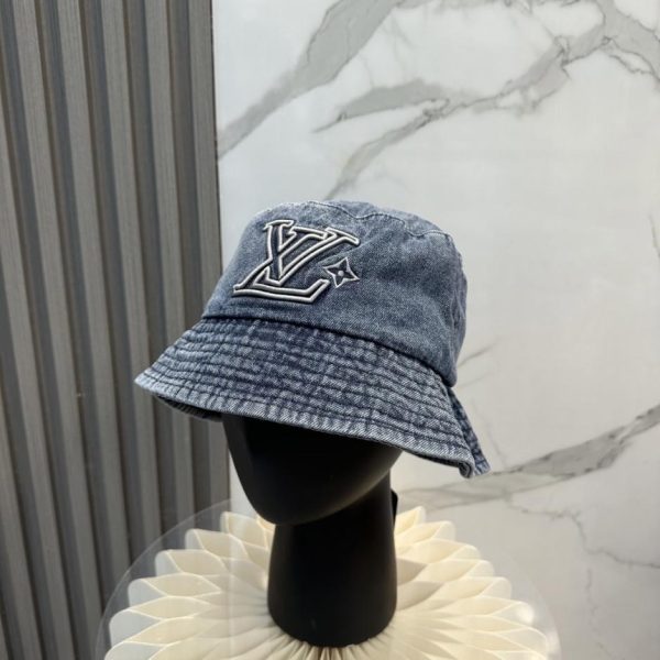 designer,replica,clothing,fake,1:1,lv,luxury,high quality New Louis Vuitton embroidered letter bucket hat (JUQUA1)