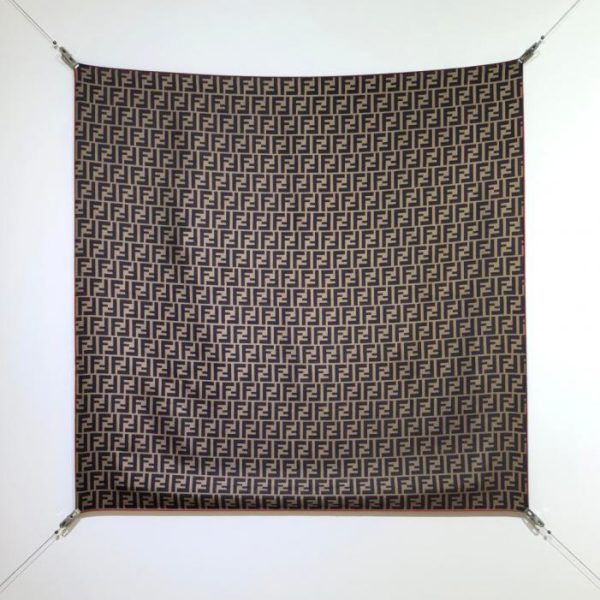 designer,replica,clothing,fake,1:1,lv,luxury,high quality SFD250118 Momme Double-sided 90x90cm Twill Silk Fendi “Full-width FF” (9F4Q7Y)