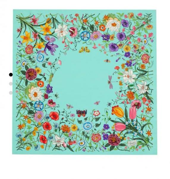 designer,replica,clothing,fake,1:1,lv,luxury,high quality SGC251118 Momme Double-sided 90x90cm Twill Silk Gucci Floral Design (HY5K8H)