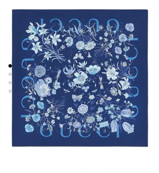 designer,replica,clothing,fake,1:1,lv,luxury,high quality SGC260118 Momme Double-sided 90x90cm Twill Silk Gucci “All-over Floral” (51DIXO)