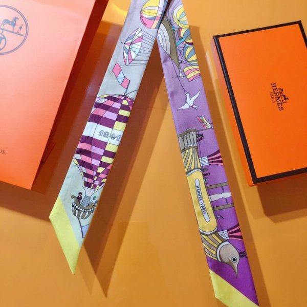designer,replica,clothing,fake,1:1,lv,luxury,high quality HMS2238 Hermès Twilly Mini Scarf (RSH24N) – Soaring Dreams of the Sky