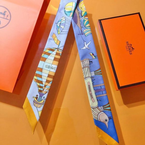 designer,replica,clothing,fake,1:1,lv,luxury,high quality HMS2238 Hermès Twilly Mini Scarf (W12VWS) – Soaring Dreams of the Sky
