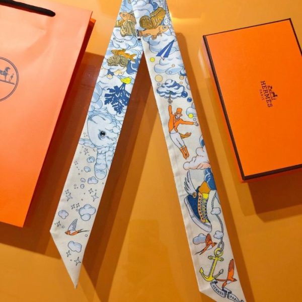 designer,replica,clothing,fake,1:1,lv,luxury,high quality HMS2261 Hermes Twilly Mini Scarf (9IV70K) – Cloud-like Design