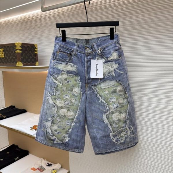 designer,replica,clothing,fake,1:1,lv,luxury,high quality Acne Studios Midsummer Capsule Collection: Rose Plexicon Print Wide-Leg Shorts (AK4ESI)