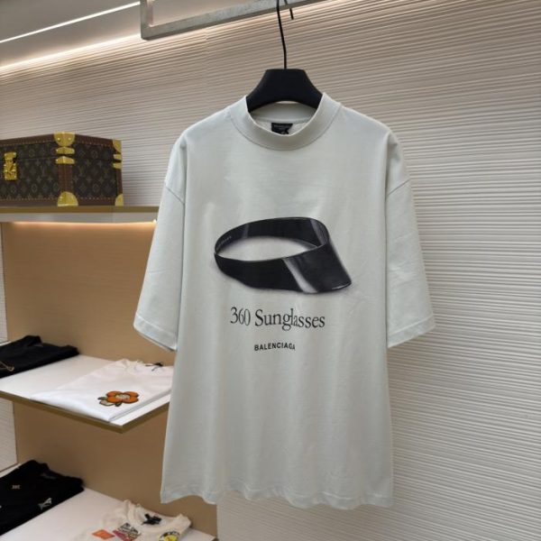 designer,replica,clothing,fake,1:1,lv,luxury,high quality Balenciaga 360 SUNGLASSES Print Crew Neck T-Shirt (SVUDU5)