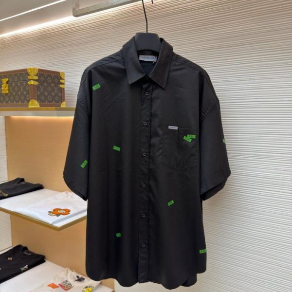 designer,replica,clothing,fake,1:1,lv,luxury,high quality Balenciaga 520 Limited Edition Short-Sleeve Shirt with Heat Transfer Label (GZDMXR)