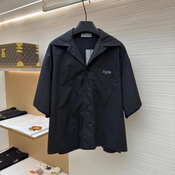 designer,replica,clothing,fake,1:1,lv,luxury,high quality Balenciaga SKETCHY Gothic Sanskrit Deconstructed Print Loose Fit Shirt (QDYR9C)