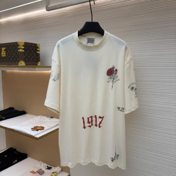 designer,replica,clothing,fake,1:1,lv,luxury,high quality Balenciaga TATTOO Tattoo Pattern Knit T-Shirt (TUADYM)