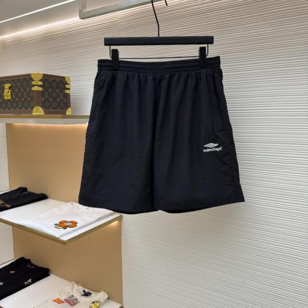 designer,replica,clothing,fake,1:1,lv,luxury,high quality Balenciaga logo embroidered quick-drying casual shorts (9UZT7M)