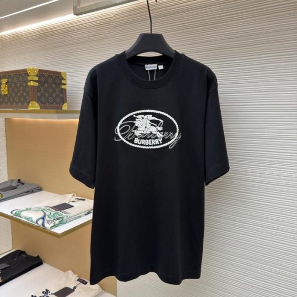 designer,replica,clothing,fake,1:1,lv,luxury,high quality Burberry Patchwork Equestrian Crew Neck Short-Sleeve T-Shirt (BQ78KU)