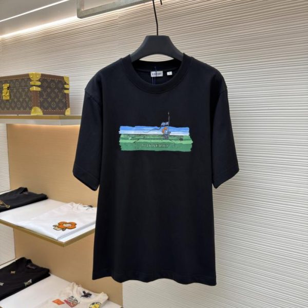 designer,replica,clothing,fake,1:1,lv,luxury,high quality Burberry Maze Pattern Crew Neck Short-Sleeve T-Shirt (AA0E7B)
