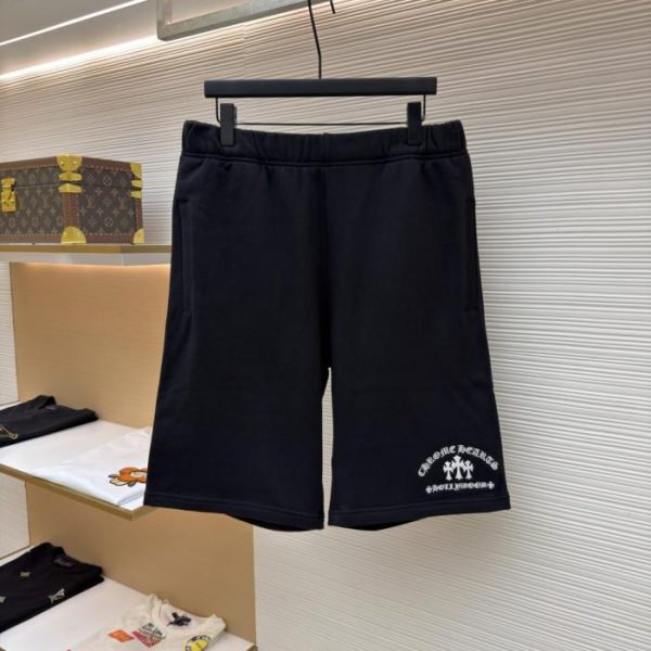 designer,replica,clothing,fake,1:1,lv,luxury,high quality Chrome Hearts Three Flowers Thousand Needle Embroidery Shorts (W5VH30)