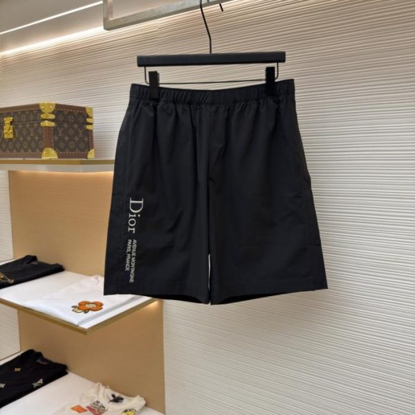 designer,replica,clothing,fake,1:1,lv,luxury,high quality Dior Casual Shorts with Side Zipper Pocket and Embroidered Lettering (FC5BB3)