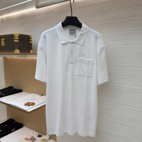 designer,replica,clothing,fake,1:1,lv,luxury,high quality Dior polo shirt with embroidered lettering on the chest (9UFQ24)