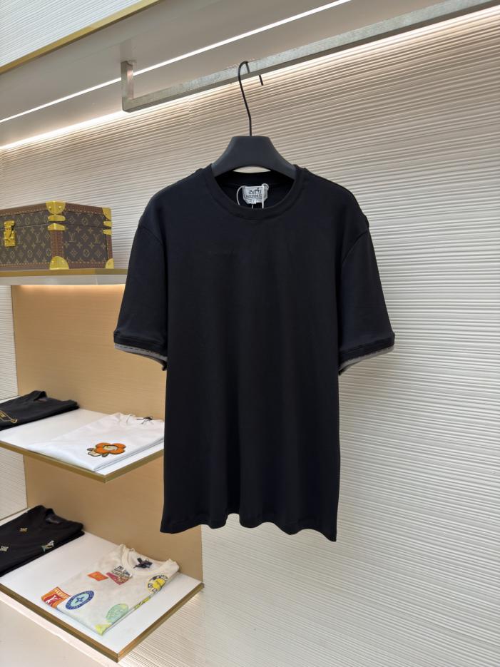 designer,replica,clothing,fake,1:1,lv,luxury,high quality HERNES Saddle Pattern Double-Layer Cuff Sellier Detail T-Shirt (2SBNFE) designer,replica,clothing,fake,1:1,lv,luxury,high quality HERNES Saddle Pattern Double-Layer Cuff Sellier Detail T-Shirt (2SBNFE)
