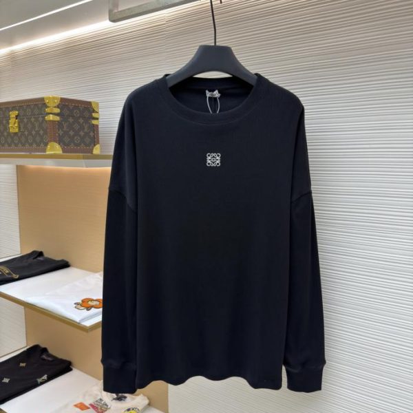 designer,replica,clothing,fake,1:1,lv,luxury,high quality Loewe cotton long-sleeved shirt with embroidered logo (UJ7S24)