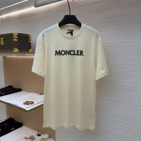 designer,replica,clothing,fake,1:1,lv,luxury,high quality Moncler logo print short-sleeved T-shirt (YTTHIC)