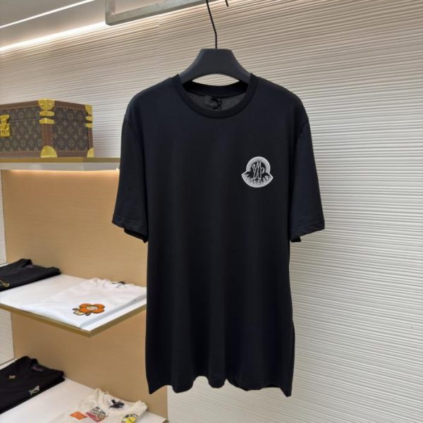 designer,replica,clothing,fake,1:1,lv,luxury,high quality Moncler Cotton Logo Knit T-Shirt (LZ37UB)