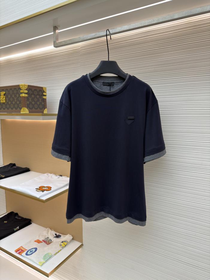 designer,replica,clothing,fake,1:1,lv,luxury,high quality Prada faux two-piece short-sleeved shirt with triangle logo (8K75A5) designer,replica,clothing,fake,1:1,lv,luxury,high quality Prada faux two-piece short-sleeved shirt with triangle logo (8K75A5)