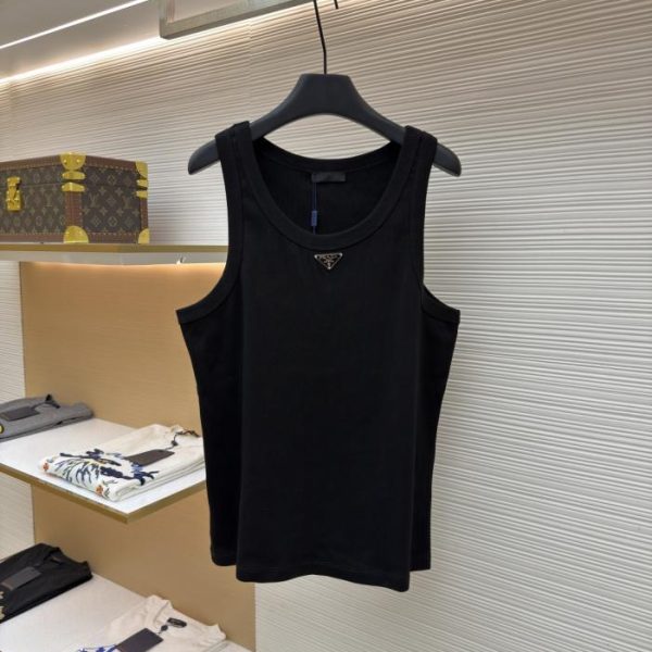 designer,replica,clothing,fake,1:1,lv,luxury,high quality Prada vest with the triangle logo on the chest (DLKVH5)