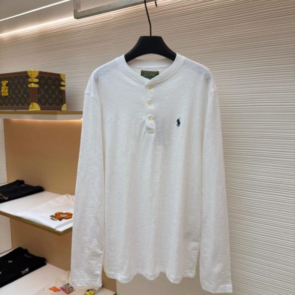 designer,replica,clothing,fake,1:1,lv,luxury,high quality Ralph Lauren Embroidered Henley Collar Long Sleeve (OR1CKF)