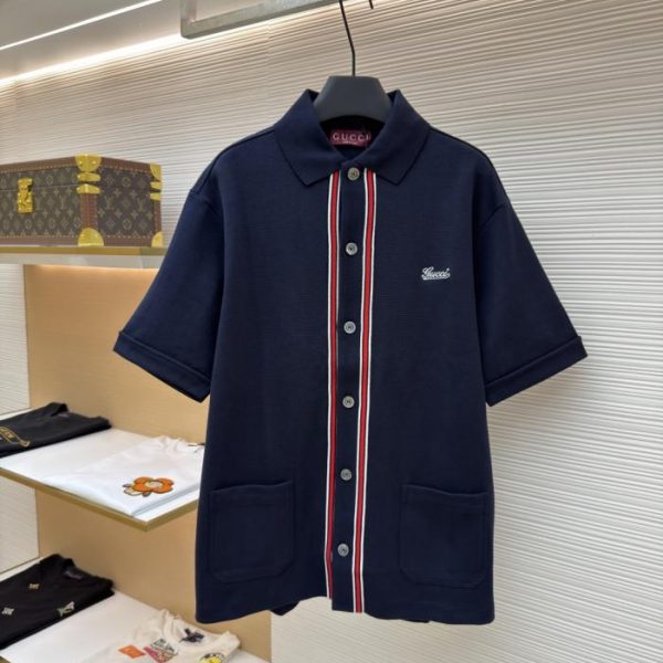 designer,replica,clothing,fake,1:1,lv,luxury,high quality Gucci red and white striped cardigan (6R4JMR)