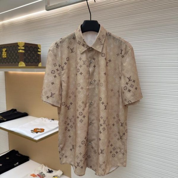 designer,replica,clothing,fake,1:1,lv,luxury,high quality LOUIS VUITTON MONOGRAM all-over print beach short-sleeved T-shirt (6Y79BZ)