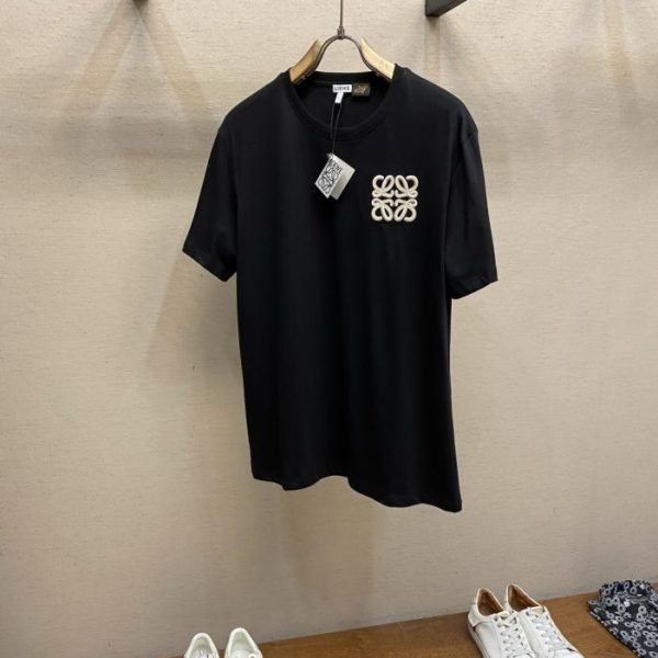 designer,replica,clothing,fake,1:1,lv,luxury,high quality Loewe Lightweight Cotton Embroidered Short-Sleeve T-Shirt (ZU3LLH)