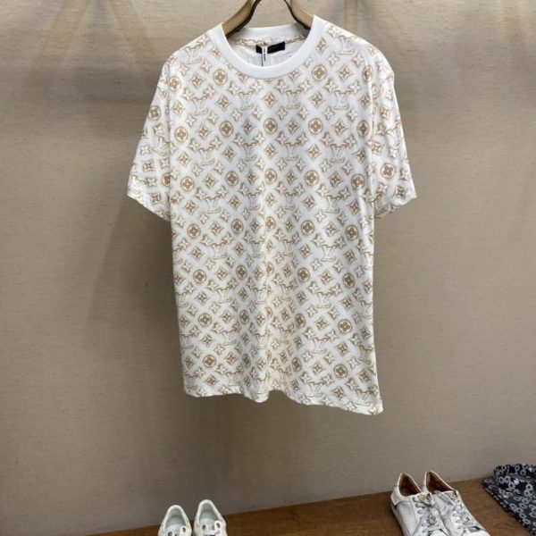 designer,replica,clothing,fake,1:1,lv,luxury,high quality LV Spring/Summer Monogram Pattern T-Shirt, Unisex (7DDOJT)
