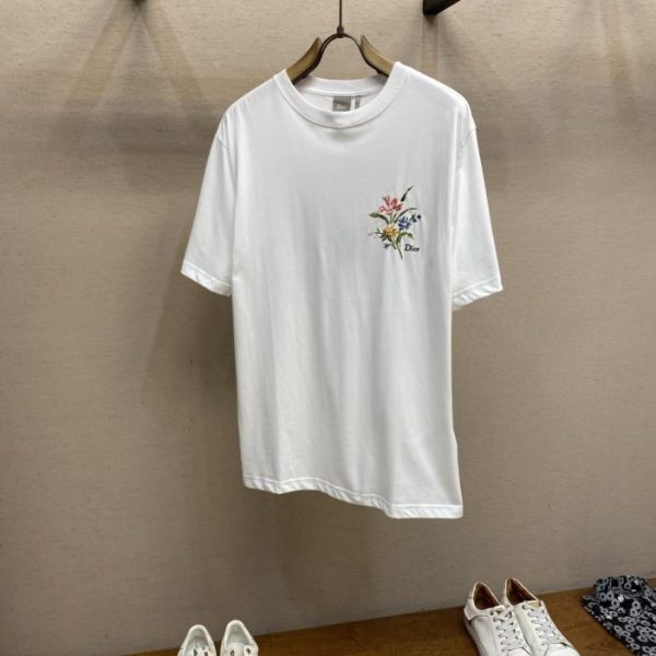 designer,replica,clothing,fake,1:1,lv,luxury,high quality Dior brooch pattern crew neck short-sleeved shirt (XMGTLV)
