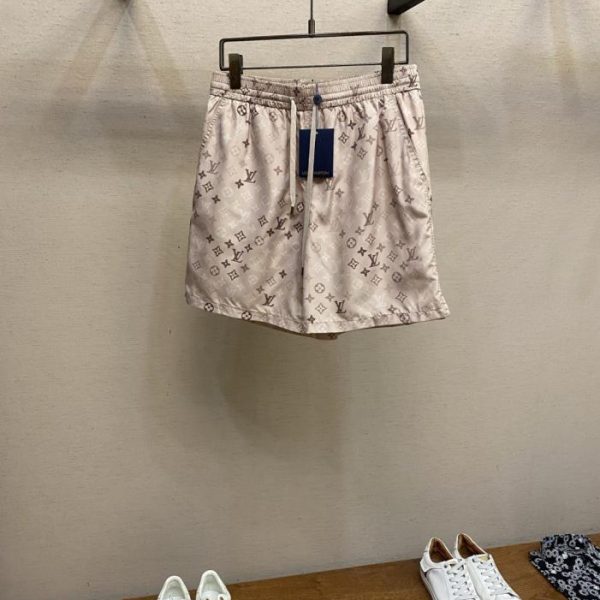 designer,replica,clothing,fake,1:1,lv,luxury,high quality LV New Early Autumn Collection Elastic Waist Drawstring Print Beach Casual Shorts (LQ0CLM)