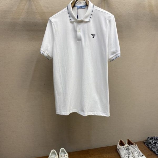 designer,replica,clothing,fake,1:1,lv,luxury,high quality Prada Spring/Summer Polo Shirt (KFXW8W) features the brand’s classic embroidered logo on the front chest.