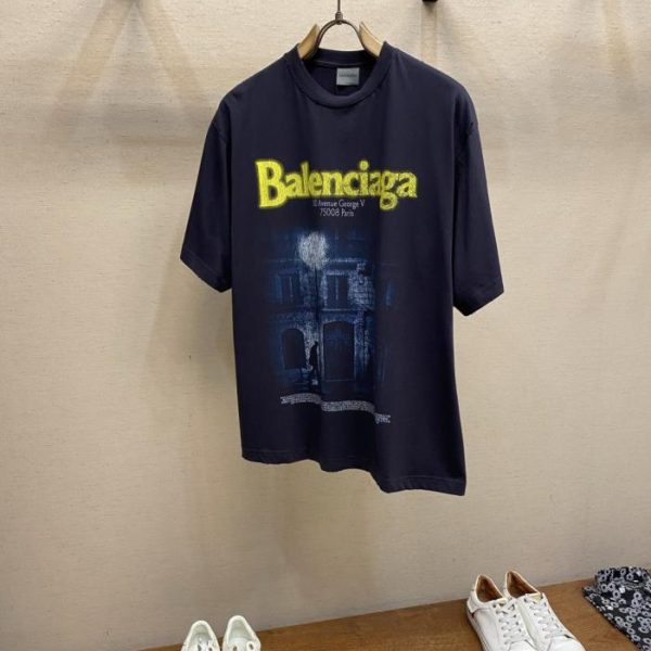 designer,replica,clothing,fake,1:1,lv,luxury,high quality Balenciaga Streetlight Print Crew Neck Short-Sleeve T-Shirt (0NURWZ)