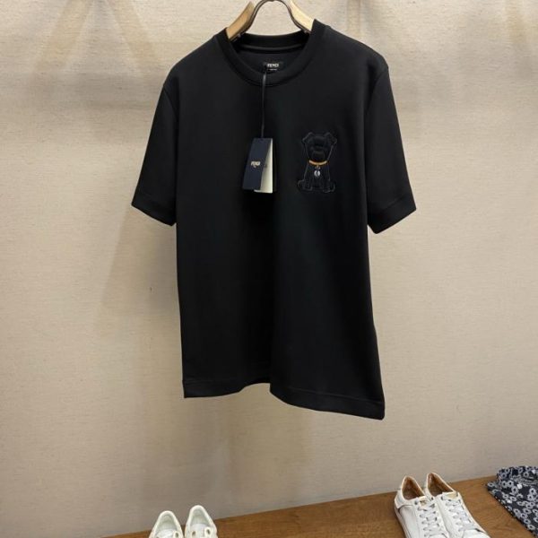 designer,replica,clothing,fake,1:1,lv,luxury,high quality Fendi Early Spring Collection Cute Dog T-shirt (BMNL2L)
