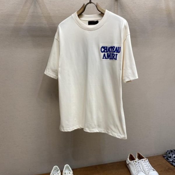 designer,replica,clothing,fake,1:1,lv,luxury,high quality AMIRI New Summer Collection: Pure Cotton Short-Sleeve Heavyweight T-Shirt with Intense Embroidery, Unisex (13BDYE)